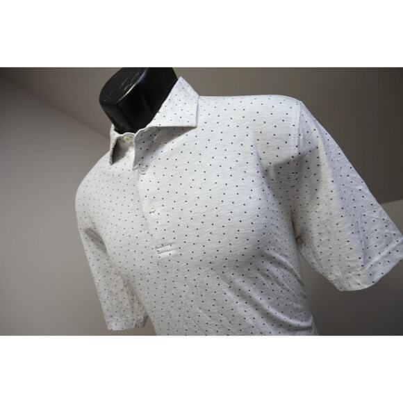 Tasc Golf Polo Wicking Stretch Athletic Shirt Polka Dot Short Sleeve Mens Medium - Picture 2 of 10